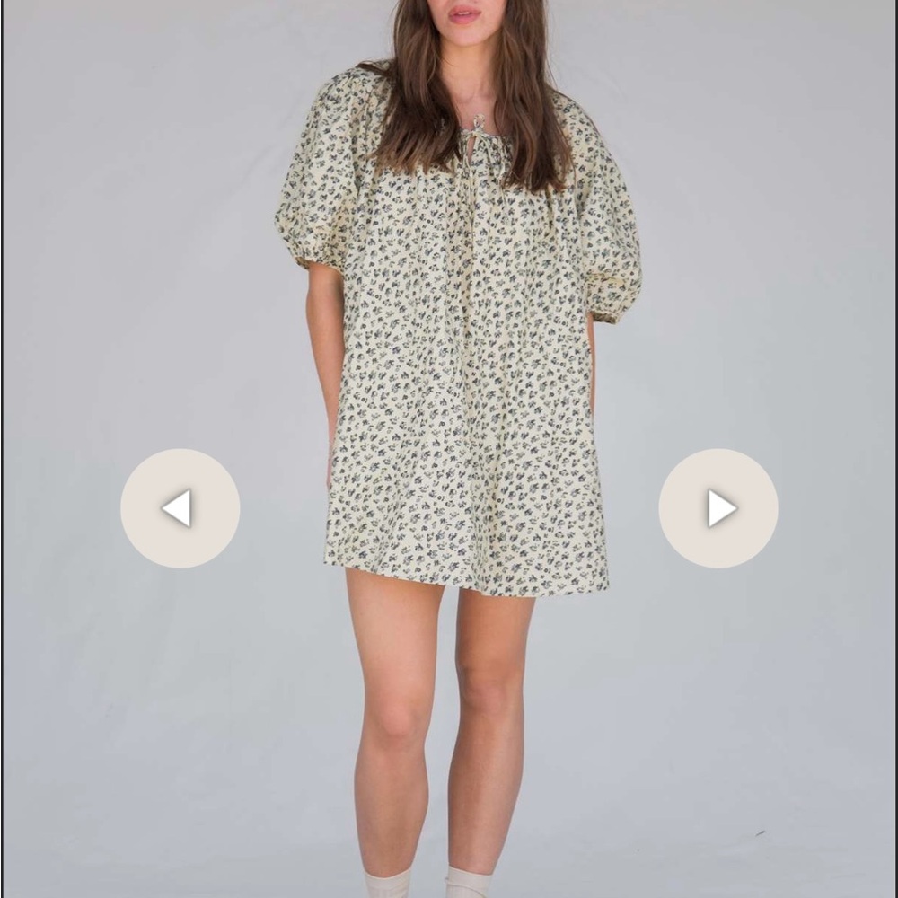 SONDERHAUS/SØNDERHAUS The Lawn Dress in Blackberry Floral NWT